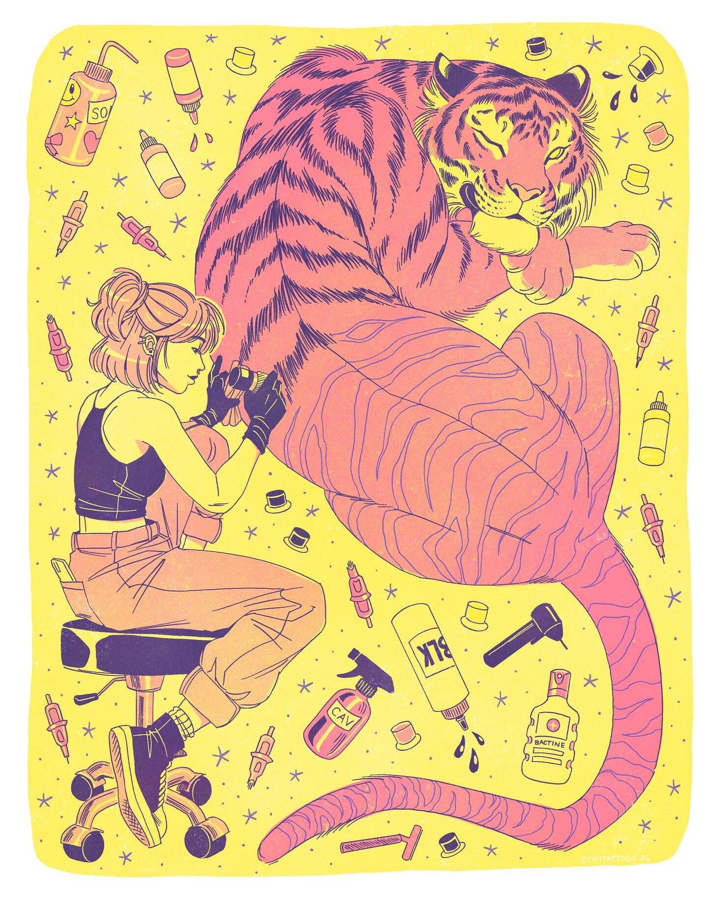 Tiger in the Studio Procreate App, 2026